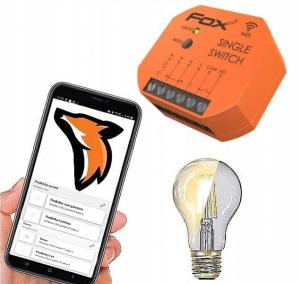 FOX Pojedynczy przekaźnik Wi-Fi 230V FOX SWITCH