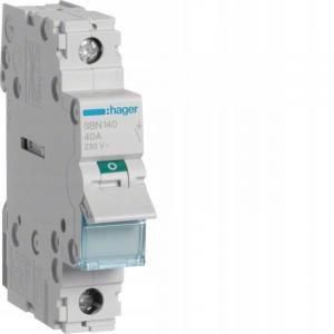 HAGER Modułowy rozłącznik izolacyjny 1P 40A 230VAC