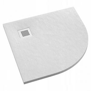 SCHEDPOL Brodzik kompozyt Kalait Stabilsound White Stone 90x90 półokrągły