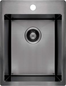 Zlewozmywak stalowy Olfato Precious, titanium, 1-komorowy 390x505x200 mm +