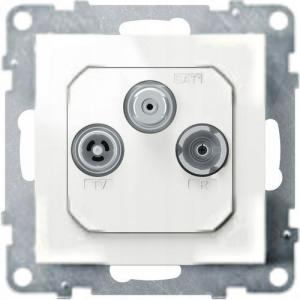LEGRAND Gniazdo TV-R-SAT - końcowe - FM + DAB - 1.5 dB, BIAŁY SUNO