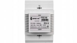 Transformator jednofazowy PSS 60 230/24V IP30 na szynę DIN TH-35 w obudowie