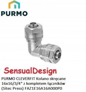 PURMO Kolano skręcane 16x16/3/4 z kompletem łączników (Sitec Press)