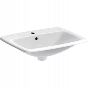Umywalka Selnova Square wpuszczana w blat, B55 cm, H17 cm, T45 cm, z przele