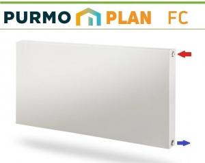 Grzejnik PURMO FC 22 600x600 PLAN boczny 48h