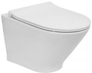 Miska WC GAP ROUND COMPACTO podwieszana Rimless + deska wolnoopadająca slim