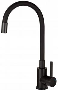 DEANTE Bateria kuchenna z giętą wylewką Luno, nero