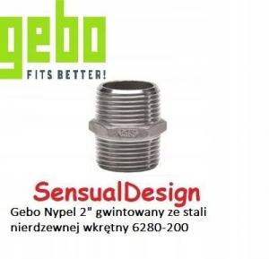 GEBO Nypel gwintowany ze stali nierdzewnej wkrętny 2