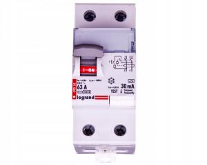 LEGRAND Wyłącznik różnicowoprądowy P302 2P 63A 30MA TYP A TX3