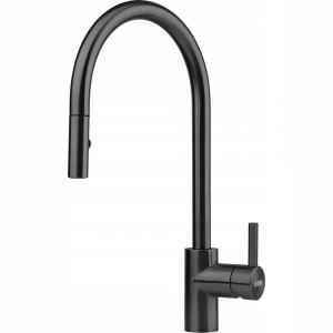 FRANKE Bateria kuchenna Eos Neo pull-out spray Czarna stal szlachetna