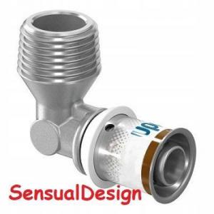 UPONOR Uponor S-Press PLUS kolano z gwintem zewn. 20-R1/2MT