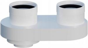 Rozdzielacz systemu PP PP płaski DN80/125mm x 80/80mm z uszczelką [EPDM] ON
