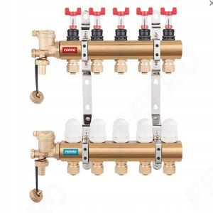 Rozdzielacz 12-drogowy z zaworami term i przepływomierzami, standard
