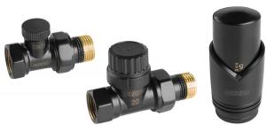 FERRO Dekoracyjny zestaw termostatyczny prosty, czarny