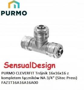 PURMO Trójnik 16x16x16 z kompletem łączników NA 3/4 (Sitec Press)