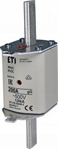 ETI Wkładka topikowa przemysłowa zwłoczna KOMBI NH2C gG 200A/500V
