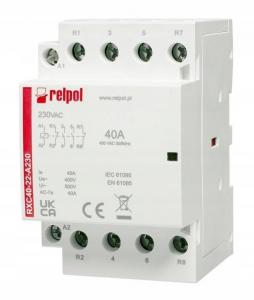 RELPOL Stycznik instalacyjny 2NO + 2NC, 40A, 230 VAC RXC40-22-A230