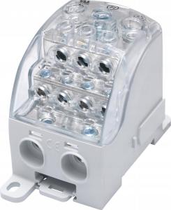 SIMET SUB 490 Blok rozdzielczy - uniwersalny Al/Cu 82090 SIMBLOCK szary