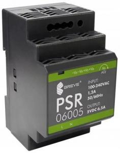 Zasilacz impulsowy PSR 06005 230/ 05VDC 6,5A 32,5W na szynę DIN, Uzas: 85-2