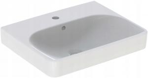 Umywalka Smyle Square B55 cm, H16.5 cm, T44 cm, z przelewem, z otworem na b