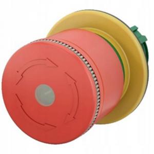 Przycisk bezp. 30mm, otwór 22mm, pierścień podświetlany, odblokowywany prze