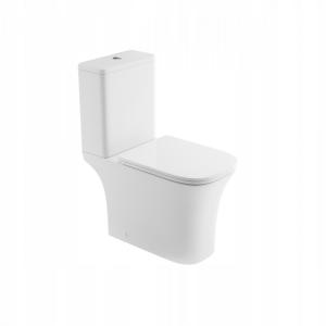 KOMPAKT WC, CLARITY KWADRATOWY, BIAŁY Z DESKĄ WOLNOOPAD.