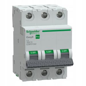 Wyłącznik nadprądowy Easy9 Pro EZ9F-C2-3 C 2A 3-biegunowy