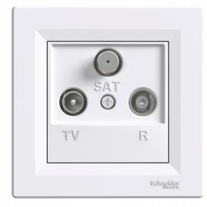 SCHNEIDER ELECTRIC Gniazdo RTV-SAT końcowe 1dB, białe ASFORA