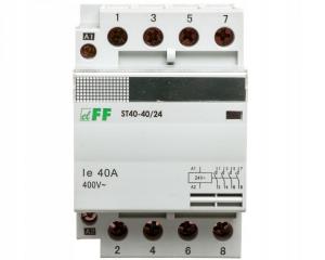 Stycznik modułowy ST40-40/24 stycznik modułowy styki 4NO I=40A nap. Cewki U