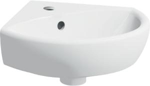 Umywalka kompaktowa Selnova narożna, B41.5 cm, H16.5 cm, T41 cm, z przelewe