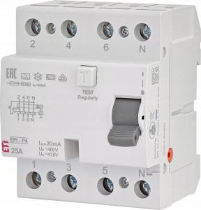 ETI Wyłącznik różnicowoprądowy EFI-P4 A 25/0.03