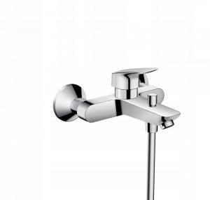Bateria wannowo-prysznicowa dwuuchwytowa ścienna Hansgrohe Logis srebrny