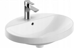 Umywalka Variform wpuszczana w blat, owalna, B55 cm, H17.8 cm, T45 cm, z pr