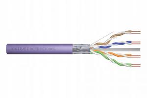 Kabel instalacyjny DIGITUS kat.6, F/UTP, B2ca, AWG 23/1, LSOH, 500m, fiolet