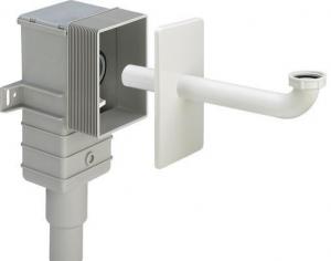 Syfon 5/4 x 50 / 40 tworzywo sztuczne podtynkowy do umywalki / biały = RAL