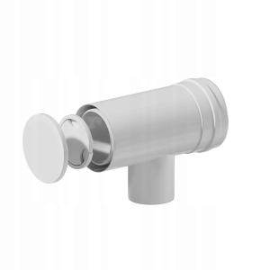 Kolano redukowane [nowe] PP-AL 87° DN60/100mm x 80/125mm z rewizją z uszcze