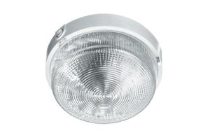 LENA LIGHTING Plafon RONDO 2 E27 100W, IP44, klosz przezroczysty biały