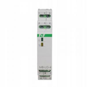 Licznik czasu pracy z wyjściem modbus rtu, 4-kanałowy, 1 moduł MAX-MB-LG-4H