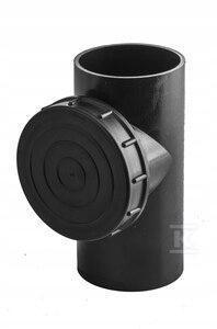 WAVIN Czyszczak PEHD 90x90/88 prosty S12.5, kolor czarny, QS (Quick Stream)