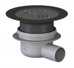 Wpust Classic do wykładzin PVC, odpływ poziomy DN50, syfon wodny 50mm, z ru