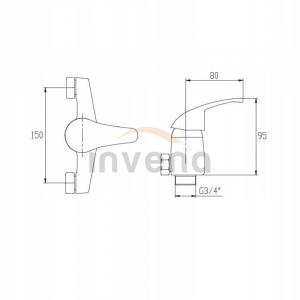 Bateria natryskowa INVENA  MITRIS    48h