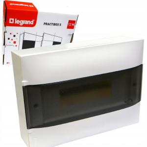 LEGRAND Rozdzielnica natynkowa PRACTIBOX S 1x12 drzwi przezroczyste