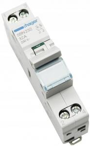 HAGER Rozłącznik izolacyjny modułowy 2P 25A 230V