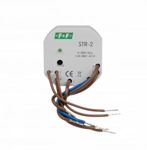 Sterownik rolet STR-2 jednoprzyciskowy, Un=230V AC, 8A, montaż w puszce pod