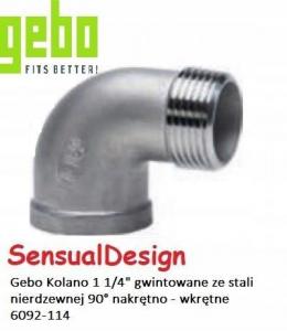 GEBO Kolanko gwintowane ze stali nierdzewnej 90° nakrętno - wkrętne 1 1/4
