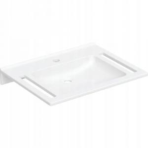 GEBERIT Umywalka Publica 70x55 cm, z wycięciami, narożna konstrukcja
