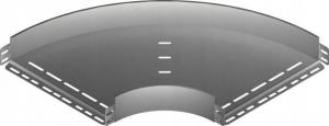 BAKS Kolanko 90° KKPJ100H60, grubość blachy 1,0mm
