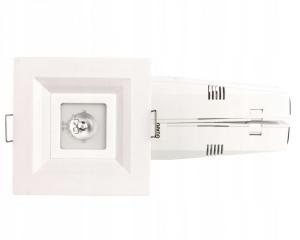 AWEX Oprawa LOVATO P ECO LED 1W (optyka otwarta) 3h jednozadaniowa biała