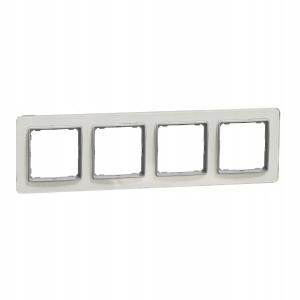SCHNEIDER ELECTRIC Ramka 4-krotna, imitacja szkło bialy SEDNA ELEMENTS