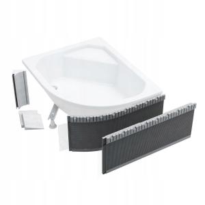 SCHEDPOL Obudowa pod płytki uniwersalna do brodzików max 90+90x36, 160x36cm